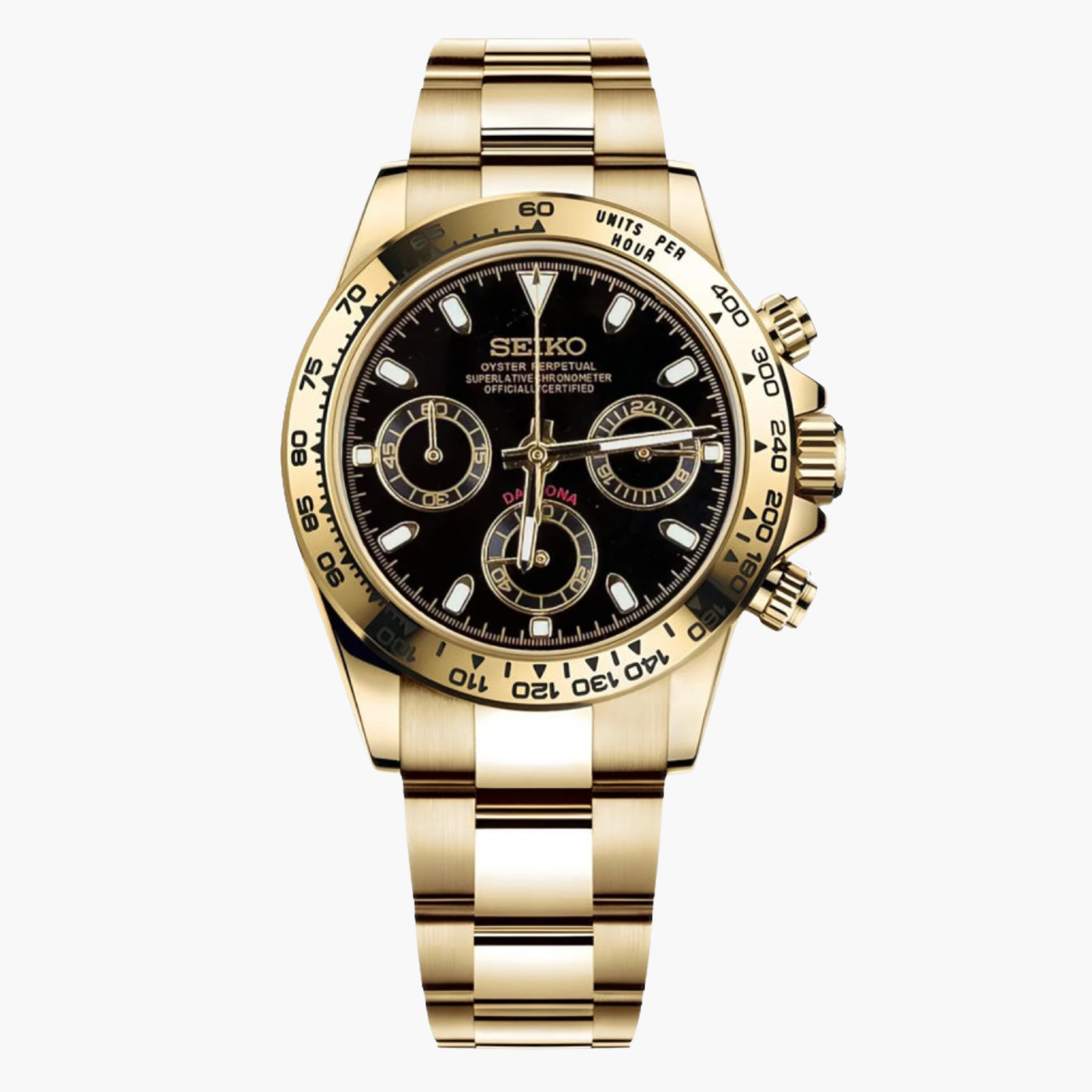 Custom Seitona Gold Black Dial