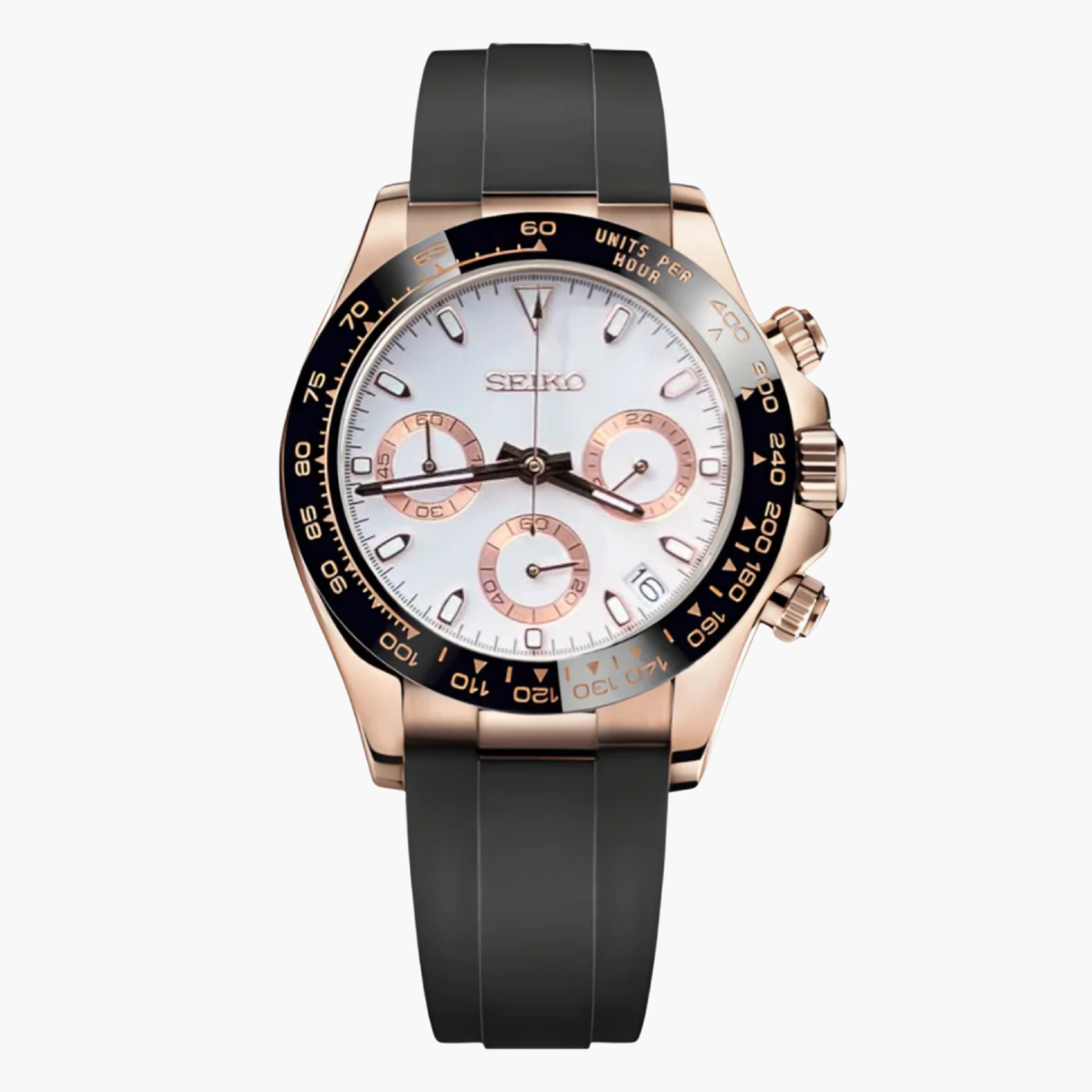 Custom Seitona Rosegold White Dial