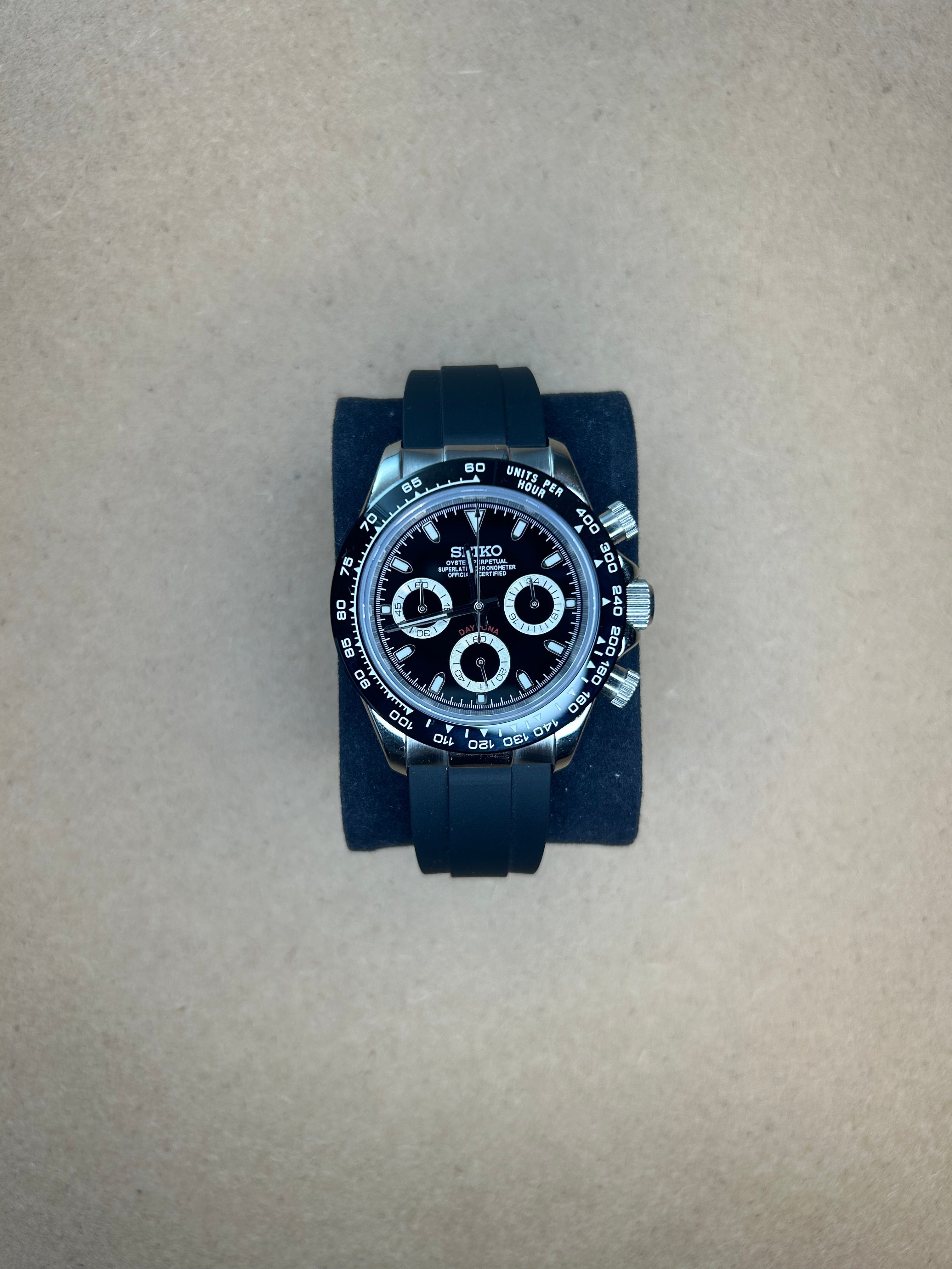 Custom Seitona Black Dial Rubber