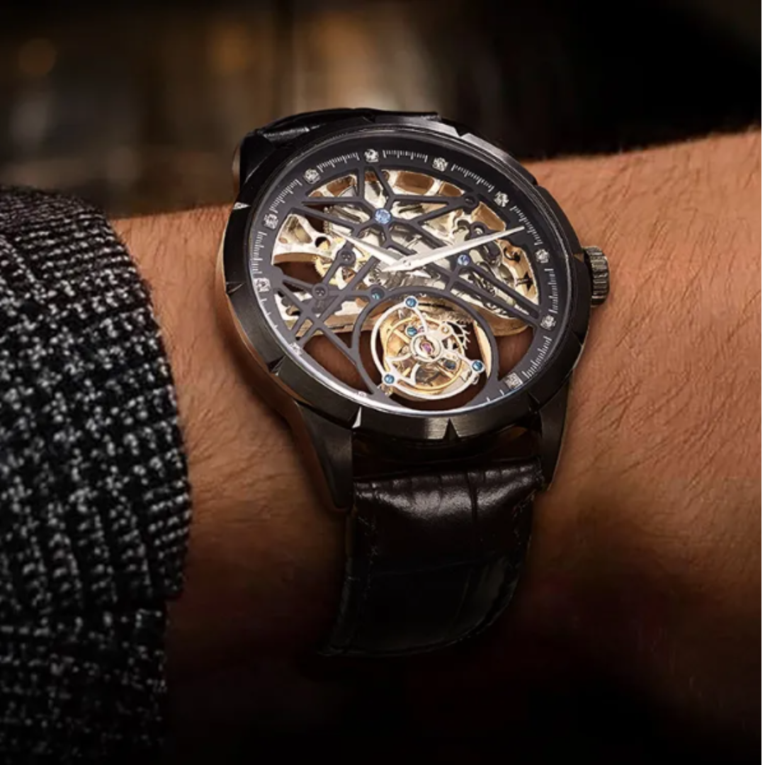 Custom Double Tourbillon Skeleton Mod
